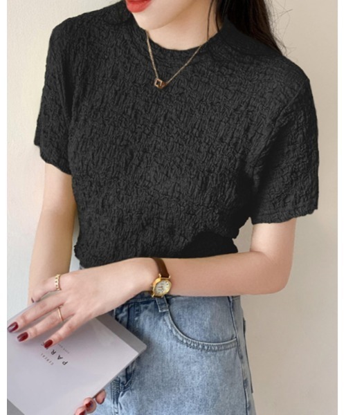 Ritzy(リッツィー)の「ボコボコ半袖カットソー(Tシャツ/カットソー・レディース・ホワイト/ブラック/ライム・M/L)」の11枚目の写真
