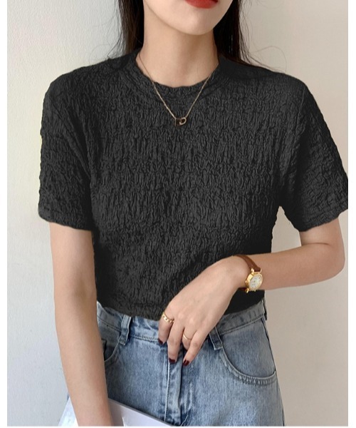 Ritzy(リッツィー)の「ボコボコ半袖カットソー(Tシャツ/カットソー・レディース・ホワイト/ブラック/ライム・M/L)」の9枚目の写真