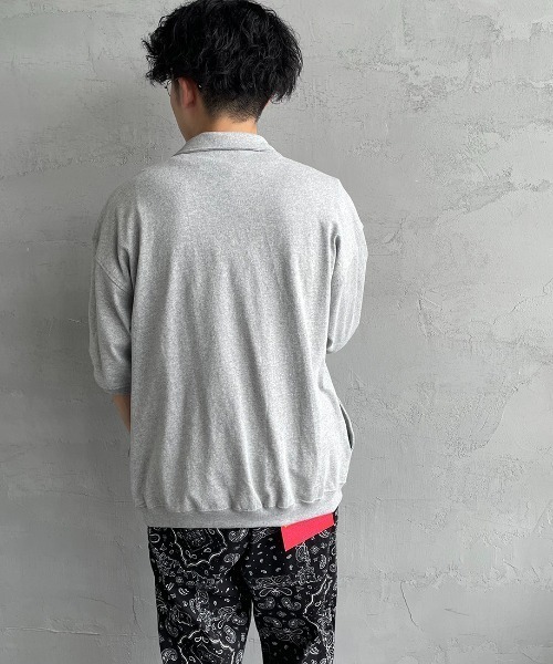 BEN DAVIS（ベンデイビス）の「【WEB限定】[BEN DAVIS/ベンデイビス] カレッジロゴワッペン刺繍 ハーフジップスウェットTシャツ（Tシャツ/カットソー・レディース・グレー/グリーン・M/L/XL）」の8枚目の写真