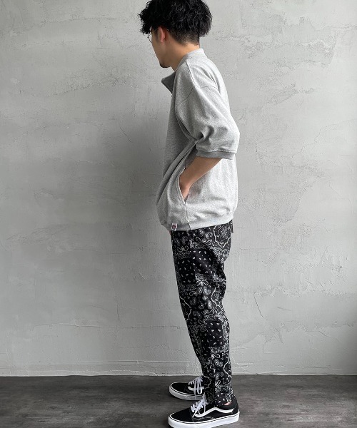 BEN DAVIS（ベンデイビス）の「【WEB限定】[BEN DAVIS/ベンデイビス] カレッジロゴワッペン刺繍 ハーフジップスウェットTシャツ（Tシャツ/カットソー・レディース・グレー/グリーン・M/L/XL）」の10枚目の写真