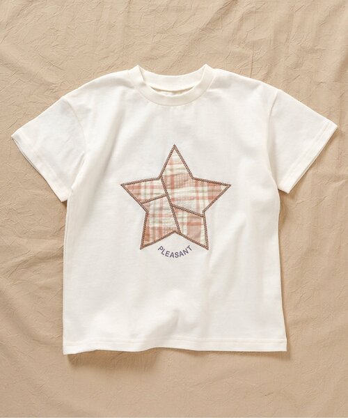 BREEZE by yumi.（ブリーズバイユミ）の「WEB限定 パッチワークTシャツ【BREEZE by yumi】（Tシャツ/カットソー・キッズ・オフホワイト/サックスブルー/ミント・90/100/110/120/80/130/140）」の18枚目の写真