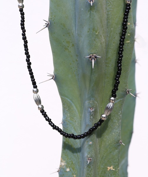 minsobi（ミンソビ）の「ビーズネックレス（ネックレス・メンズ・ブラック・FREE）」の4枚目の写真