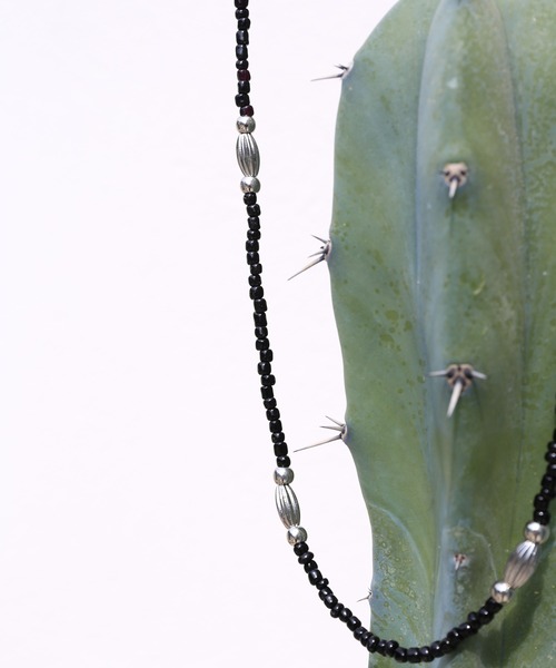 minsobi（ミンソビ）の「ビーズネックレス（ネックレス・メンズ・ブラック・FREE）」の3枚目の写真