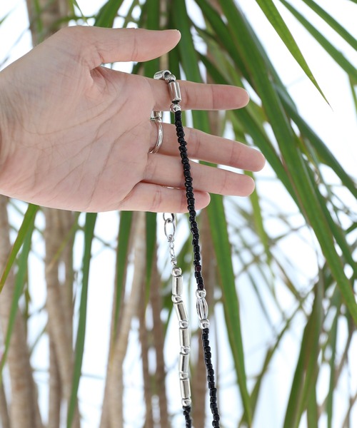 minsobi（ミンソビ）の「ビーズネックレス（ネックレス・メンズ・ブラック・FREE）」の8枚目の写真