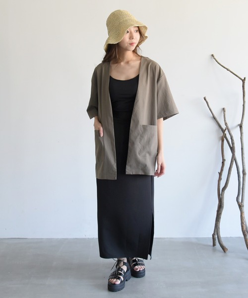 sango（sango）の「ダブルクロススリットペンシルスカート（スカート・レディース・ベージュ/ブラック/ラベンダー・FREE）」の5枚目の写真