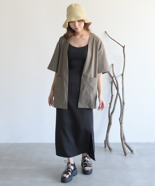 sango（sango）の「ダブルクロススリットペンシルスカート（スカート・レディース・ベージュ/ブラック/ラベンダー・FREE）」の6枚目の写真