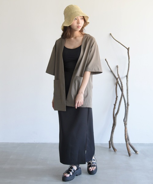 sango（sango）の「ダブルクロススリットペンシルスカート（スカート・レディース・ベージュ/ブラック/ラベンダー・FREE）」の7枚目の写真