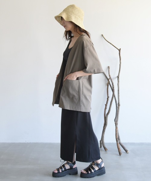 sango（sango）の「ダブルクロススリットペンシルスカート（スカート・レディース・ベージュ/ブラック/ラベンダー・FREE）」の8枚目の写真