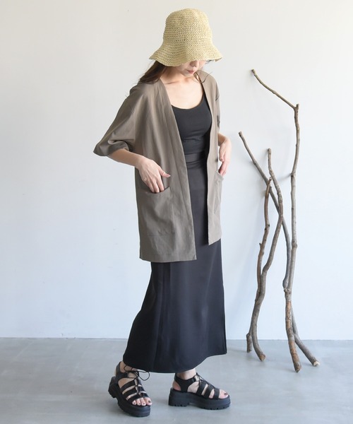 sango（sango）の「ダブルクロススリットペンシルスカート（スカート・レディース・ベージュ/ブラック/ラベンダー・FREE）」の11枚目の写真