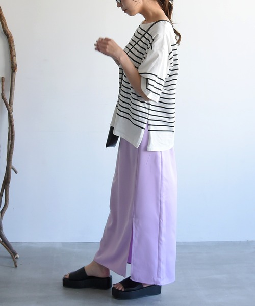 sango（sango）の「ダブルクロススリットペンシルスカート（スカート・レディース・ベージュ/ブラック/ラベンダー・FREE）」の21枚目の写真