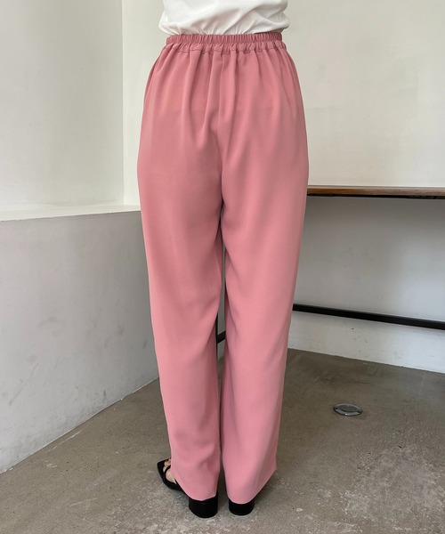 CAPRICIEUX LE'MAGE(カプリシューレマージュ)の「〈新色/レッド〉タックストレートパンツ(その他パンツ・レディース・ピンク/レッド/ベージュ/ブラック・38/36)」の8枚目の写真