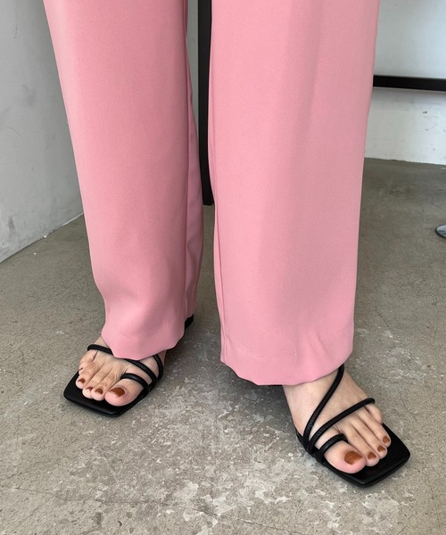 CAPRICIEUX LE'MAGE(カプリシューレマージュ)の「〈新色/レッド〉タックストレートパンツ(その他パンツ・レディース・ピンク/レッド/ベージュ/ブラック・38/36)」の12枚目の写真