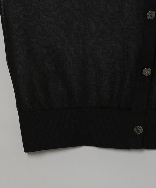 JEANASIS（ジーナシス）の「14GビスコースシアーVカーディガン/347303（カーディガン/ボレロ・レディース・ホワイト/ブラック/アイボリー/ライトオレンジ系/パープル/オレンジ・FREE）」の19枚目の写真