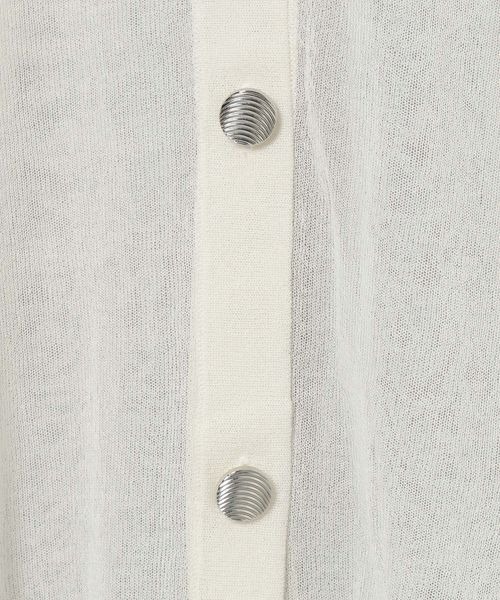 JEANASIS（ジーナシス）の「14GビスコースシアーVカーディガン/347303（カーディガン/ボレロ・レディース・ホワイト/ブラック/アイボリー/ライトオレンジ系/パープル/オレンジ・FREE）」の21枚目の写真