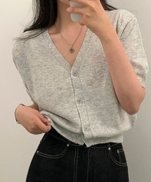 [BELLIDE MADE] Vネックショートスリーブカーディガン