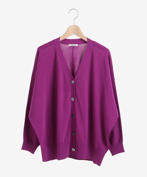 le.coeur blanc（ルクールブラン）の「ドルマンシルエット長袖ニットカーディガン（カーディガン/ボレロ・レディース・パープル/ネイビー/オリーブ・38）」の14枚目の写真