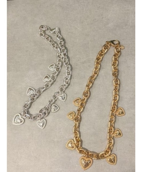 THROW by SLY（スローバイスライ）の「THROW HEART CHARM CHAIN N/C ハートチャーム チェーン ネックレス（ネックレス・レディース・ゴールド/シルバー・FREE）」の3枚目の写真