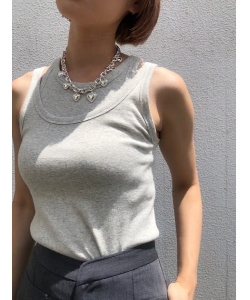 THROW by SLY（スローバイスライ）の「THROW HEART CHARM CHAIN N/C ハートチャーム チェーン ネックレス（ネックレス・レディース・ゴールド/シルバー・FREE）」の7枚目の写真