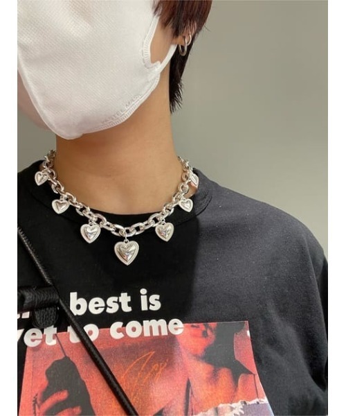 THROW by SLY（スローバイスライ）の「THROW HEART CHARM CHAIN N/C ハートチャーム チェーン ネックレス（ネックレス・レディース・ゴールド/シルバー・FREE）」の9枚目の写真