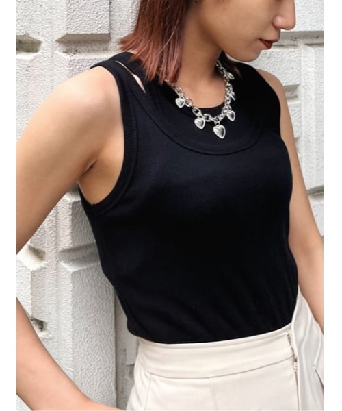 THROW by SLY（スローバイスライ）の「THROW HEART CHARM CHAIN N/C ハートチャーム チェーン ネックレス（ネックレス・レディース・ゴールド/シルバー・FREE）」の12枚目の写真