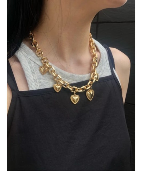 THROW by SLY（スローバイスライ）の「THROW HEART CHARM CHAIN N/C ハートチャーム チェーン ネックレス（ネックレス・レディース・ゴールド/シルバー・FREE）」の15枚目の写真