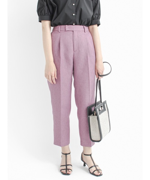 Te chichi（テチチ）の「麻調プリペラテーパードパンツ（その他パンツ・レディース・ブラック/パープル/グリーン・SMALL/MEDIUM）」の3枚目の写真