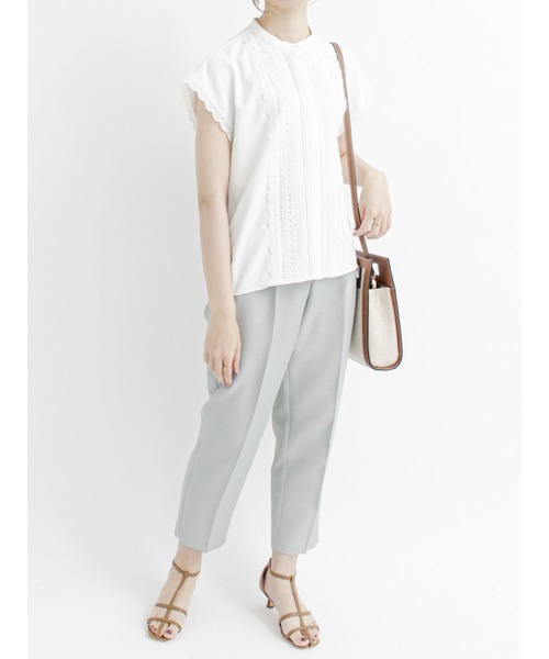 Te chichi（テチチ）の「麻調プリペラテーパードパンツ（その他パンツ・レディース・ブラック/パープル/グリーン・SMALL/MEDIUM）」の6枚目の写真