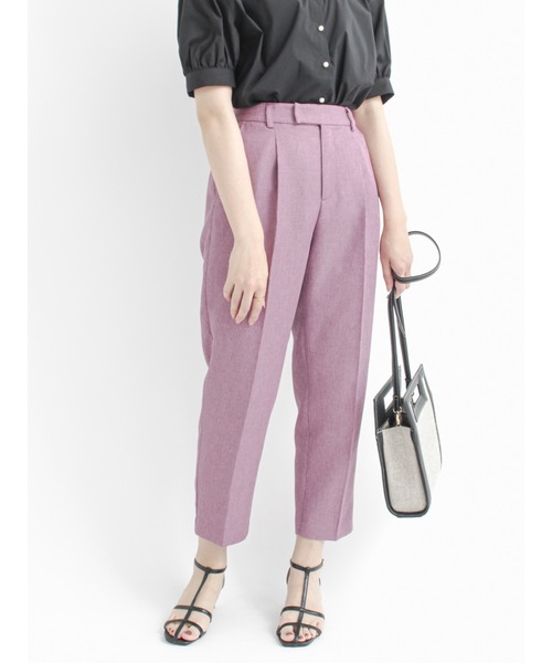 Te chichi（テチチ）の「麻調プリペラテーパードパンツ（その他パンツ・レディース・ブラック/パープル/グリーン・SMALL/MEDIUM）」の8枚目の写真