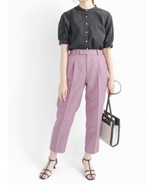 Te chichi（テチチ）の「麻調プリペラテーパードパンツ（その他パンツ・レディース・ブラック/パープル/グリーン・SMALL/MEDIUM）」の7枚目の写真