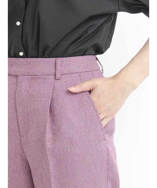 Te chichi（テチチ）の「麻調プリペラテーパードパンツ（その他パンツ・レディース・ブラック/パープル/グリーン・SMALL/MEDIUM）」の12枚目の写真