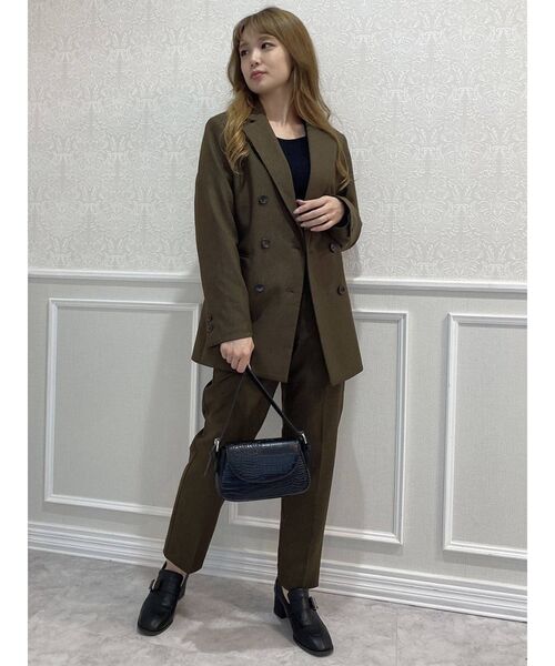 dazzlin（ダズリン）の「ハイウエストタックパンツ（その他パンツ・レディース・ブラック/ダークブラウン/ネイビー/ブラウン・SMALL/MEDIUM）」の16枚目の写真