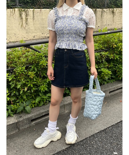 WC（ダブル シー）の「リトルフラワーフリルキャミ（キャミソール・レディース・ピンク/イエロー/ブルー・FREE）」の8枚目の写真