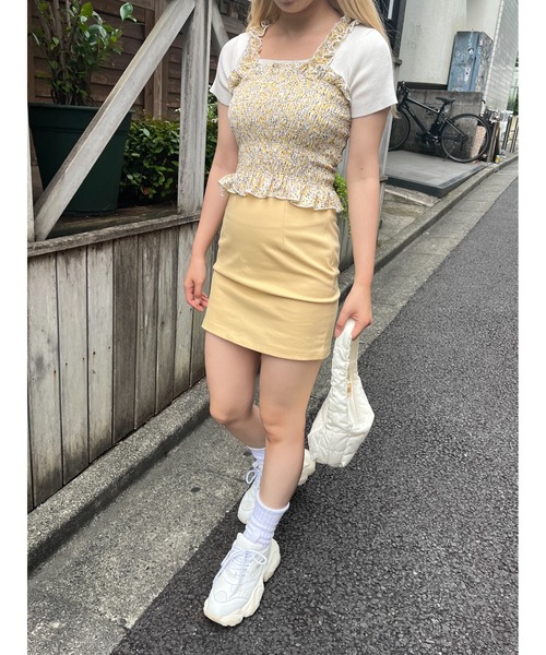 WC（ダブル シー）の「リトルフラワーフリルキャミ（キャミソール・レディース・ピンク/イエロー/ブルー・FREE）」の10枚目の写真