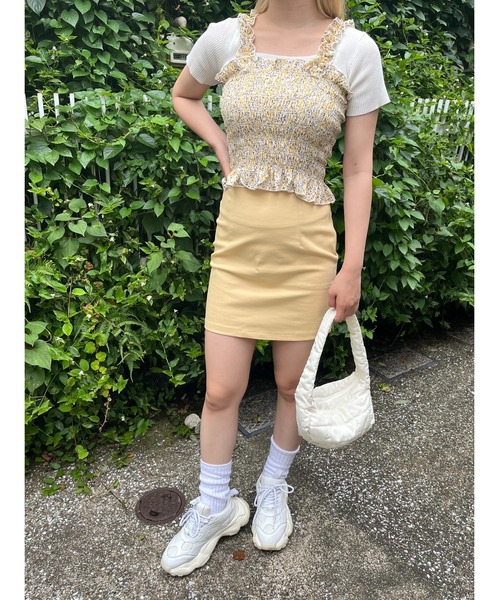 WC（ダブル シー）の「リトルフラワーフリルキャミ（キャミソール・レディース・ピンク/イエロー/ブルー・FREE）」の13枚目の写真