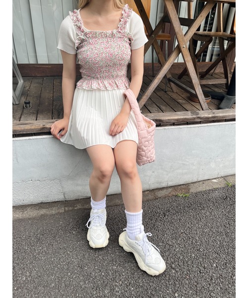 WC（ダブル シー）の「リトルフラワーフリルキャミ（キャミソール・レディース・ピンク/イエロー/ブルー・FREE）」の15枚目の写真