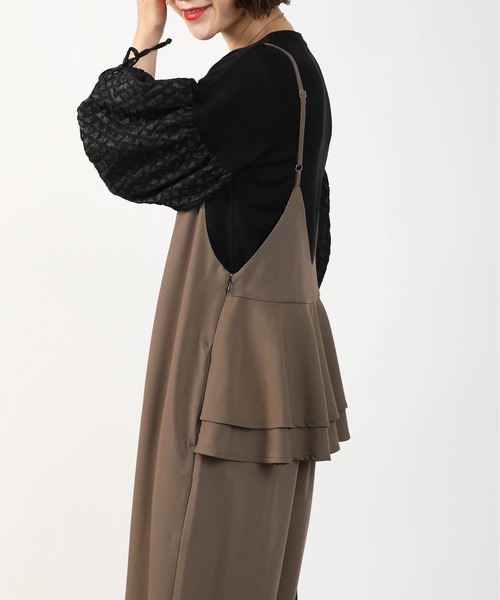 PICCIN（ピッチン）の「バックフリルサロペット（サロペット/オーバーオール・レディース・ブラック/モカ・M）」の17枚目の写真