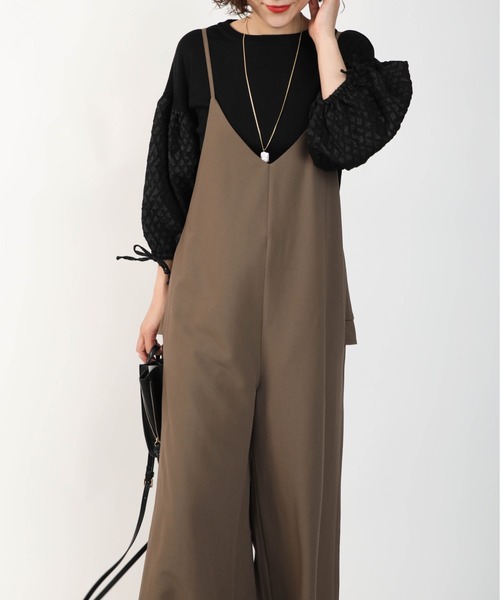 PICCIN（ピッチン）の「バックフリルサロペット（サロペット/オーバーオール・レディース・ブラック/モカ・M）」の18枚目の写真