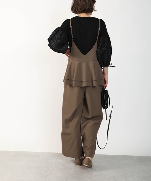 PICCIN（ピッチン）の「バックフリルサロペット（サロペット/オーバーオール・レディース・ブラック/モカ・M）」の15枚目の写真