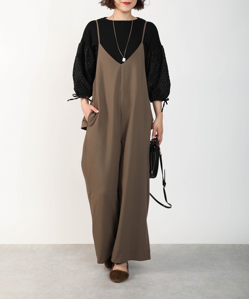 PICCIN（ピッチン）の「バックフリルサロペット（サロペット/オーバーオール・レディース・ブラック/モカ・M）」の11枚目の写真