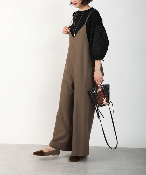 PICCIN（ピッチン）の「バックフリルサロペット（サロペット/オーバーオール・レディース・ブラック/モカ・M）」の14枚目の写真