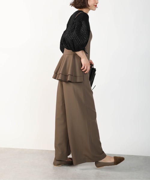 PICCIN（ピッチン）の「バックフリルサロペット（サロペット/オーバーオール・レディース・ブラック/モカ・M）」の12枚目の写真