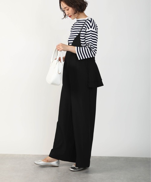 PICCIN（ピッチン）の「バックフリルサロペット（サロペット/オーバーオール・レディース・ブラック/モカ・M）」の4枚目の写真