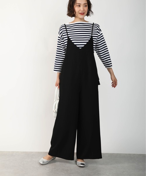 PICCIN（ピッチン）の「バックフリルサロペット（サロペット/オーバーオール・レディース・ブラック/モカ・M）」の3枚目の写真