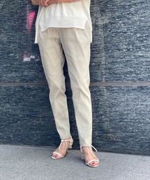 BEARDSLEY | 3サイズ展開 リネンストレッチスリムタックパンツ(その他パンツ)