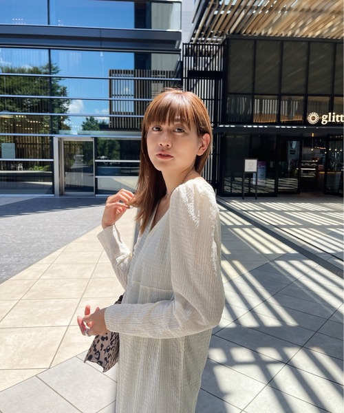 y/m by なとりか(イムバイナトリカ)の「なとりか×y/m シャーリング切替ワンピース(ワンピース・レディース・ブラック/イエロー/アイボリー・FREE)」の6枚目の写真