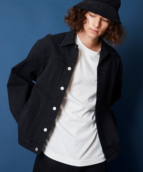 unrelaxing(アンリラクシング)の「オーバーサイズビッグシルエットデニムジャケット(デニムジャケット・メンズ・ライトブルー/ブラック/ブルー/スミクロ・FREE)」の14枚目の写真