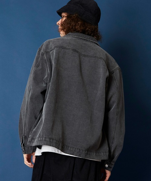 unrelaxing(アンリラクシング)の「オーバーサイズビッグシルエットデニムジャケット(デニムジャケット・メンズ・ライトブルー/ブラック/ブルー/スミクロ・FREE)」の20枚目の写真