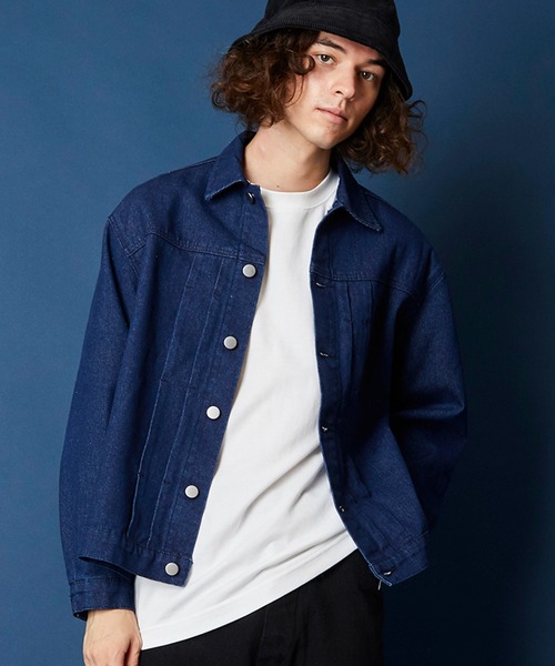 unrelaxing(アンリラクシング)の「オーバーサイズビッグシルエットデニムジャケット(デニムジャケット・メンズ・ライトブルー/ブラック/ブルー/スミクロ・FREE)」の15枚目の写真