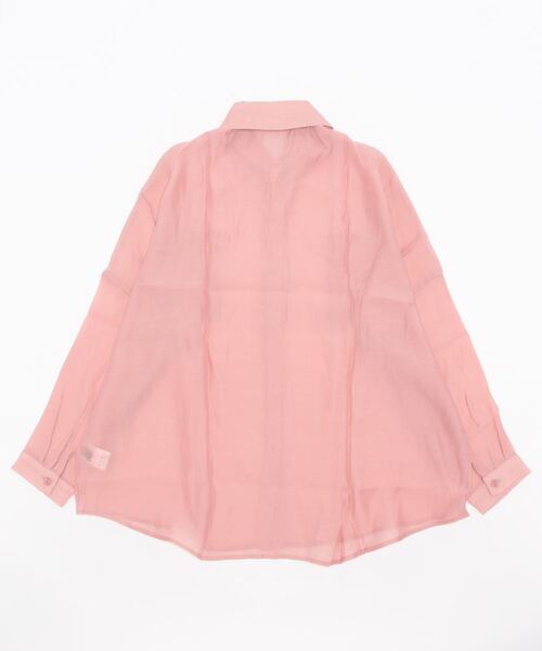 AMELY(エミリー)の「長袖シアーブラウス(シャツ/ブラウス・レディース・ホワイト/ブラック/ブラウン/グリーン/マスタード・フリー)」の13枚目の写真