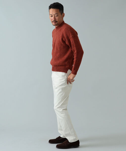 MACALASTAIR（マカラスター）の「Macalastair × BEAMS F / ウールシルク モックネックニット（ニット/セーター・メンズ・レッド/ライトブルー・36/38）」の4枚目の写真